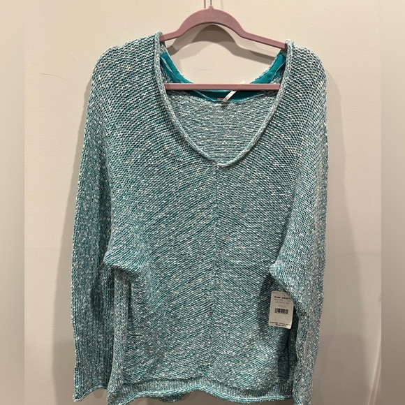 Free People Teal Knit tunic - Picture 2 of 4